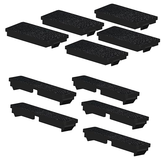 10 Pack Breaker Filler Plate 1/2 Inch 1 Inch Wide Black Electric Panel Cover by Littversions