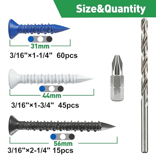 FOLIV 120PCS Concrete Screws - Image 3