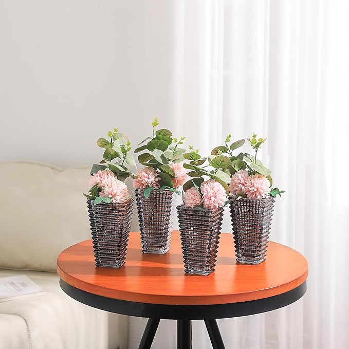 MCMCNCUIU Crystal Vases Set of 4, Crystal Vase - Image 4