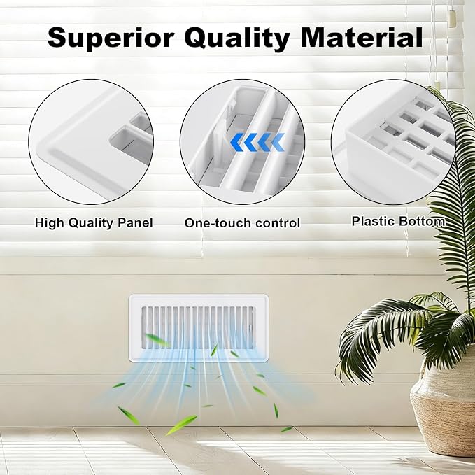 Floor Register 4x10, 4 Pack Floor Vent Covers - Image 3