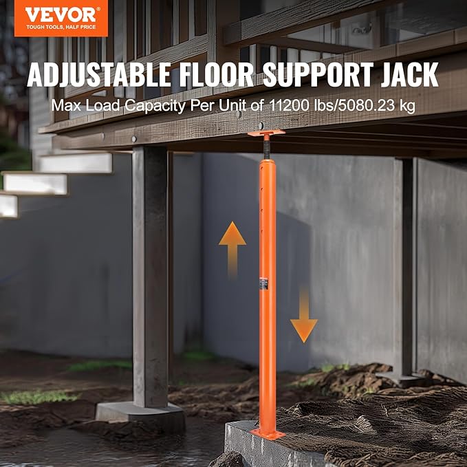 VEVOR House Floor Jack, Temporary Support, Steel Adjustable Telescoping Post - Image 2
