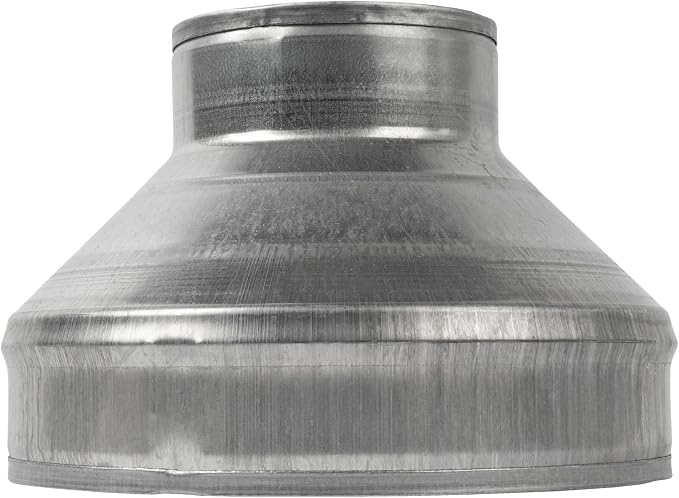 8" to 4" Inch Galvanized Steel Round Duct Reducer - Image 4