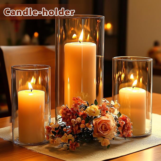 UPBUD 6 Inch Glass Cylinder Vases - Image 7