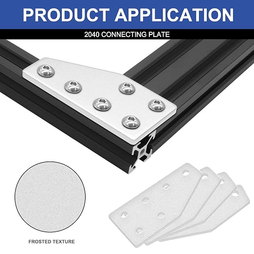 12pcs 2040 Joint Plate Connector Corner L Bracket 6-Hole Silver | 2040 V Slot - Image 4