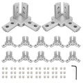 12pcs 3030 Hardware 3-Way Angel Bracket Corner Connector Silver | by SeekLiny