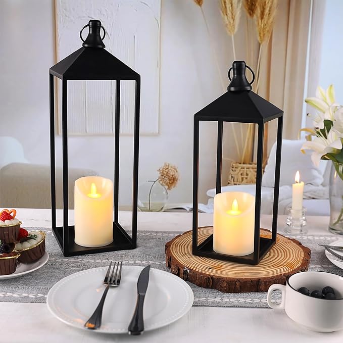 Lanterns Decorative Outdoor Indoor, Home Decor, Modern Farmhouse Lantern Decor - Image 6