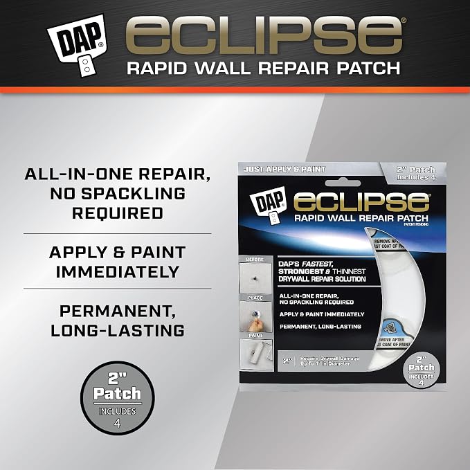 DAP Eclipse Rapid Wall Repair Patch, 2 in, 4 Pack - Image 3