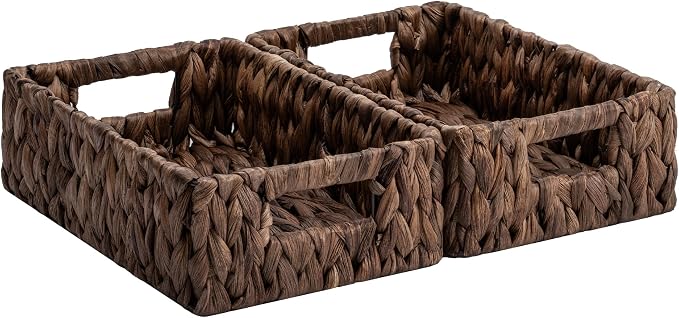 StorageWorks Wicker Baskets for Storage, Rectangle Basket, Wicker Storage by StorageWorks
