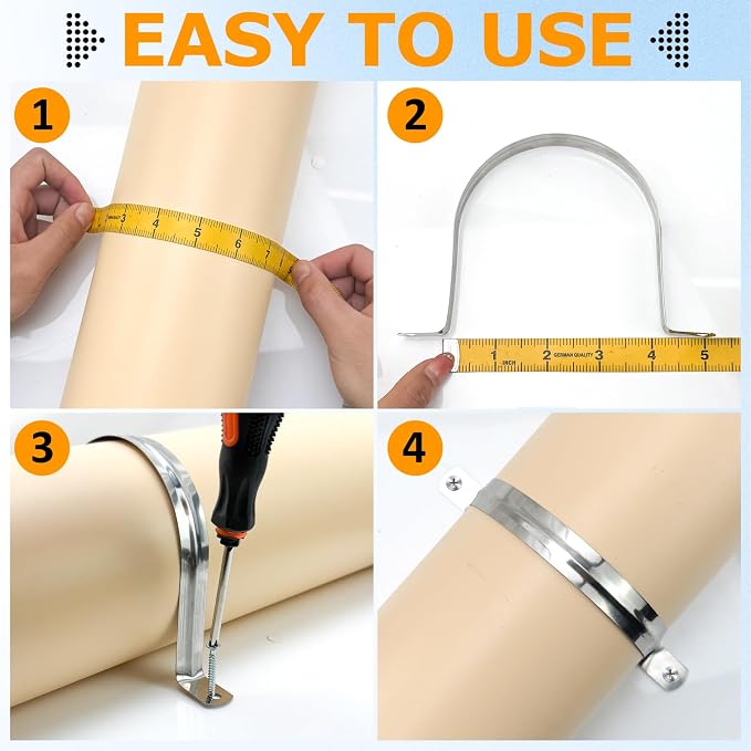 24PCS 4 Inch Conduit Clamp, Pipe Hangers - Image 5