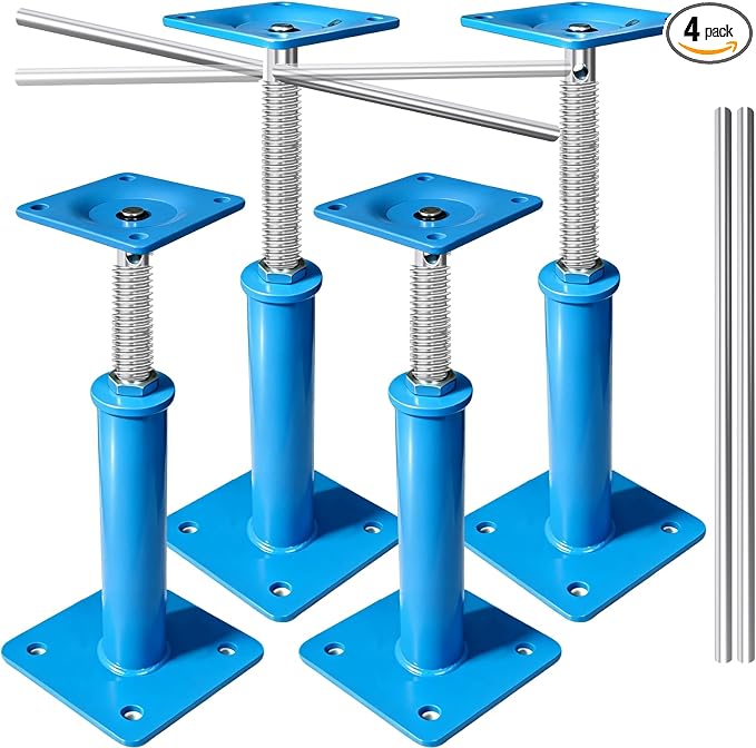 7" - 11" House Jacks for Leveling, 4 Pack Screw Jacks Post | 10000 Max Load by Unknown