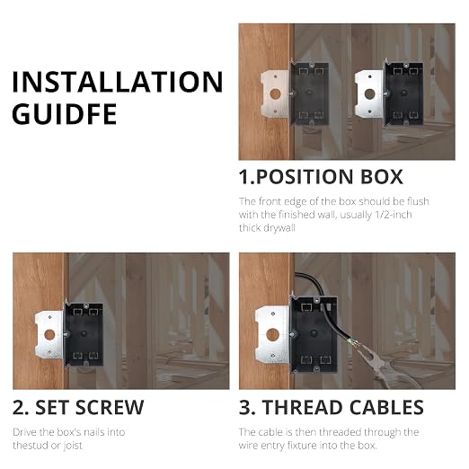 1-Gang Adjustable PVC Electrical Box, 21 Cu in, ETL Listed - Image 5