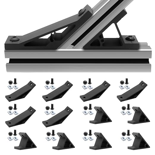 12pcs 4040 45/135 Degree Angle Corner Bracket 4040 Extrusion Hardware T-Slot by SeekLiny