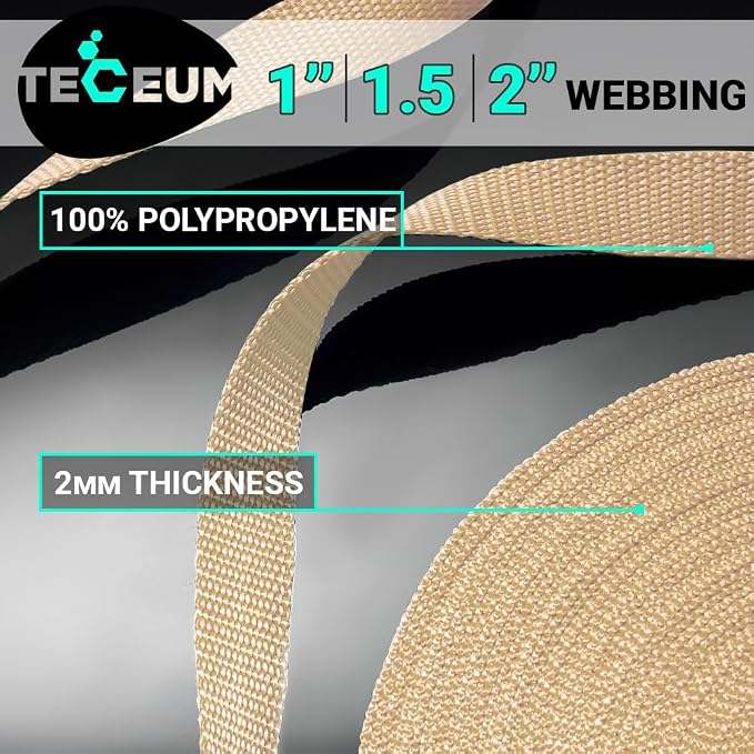 Webbing Strap, 3/4" to 2", 10-50 Yds, EDC gear, backpack repair and pet dog - Image 2