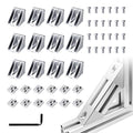 12pcs 4040 45 Degree Inside Corner Angle Support Bracket Silver | 40x40 by SeekLiny