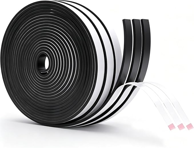 Black Foam Weather Stripping 1/4 Inch W x 1/8 Inch T, Single Sided Foam Tape by Unknown
