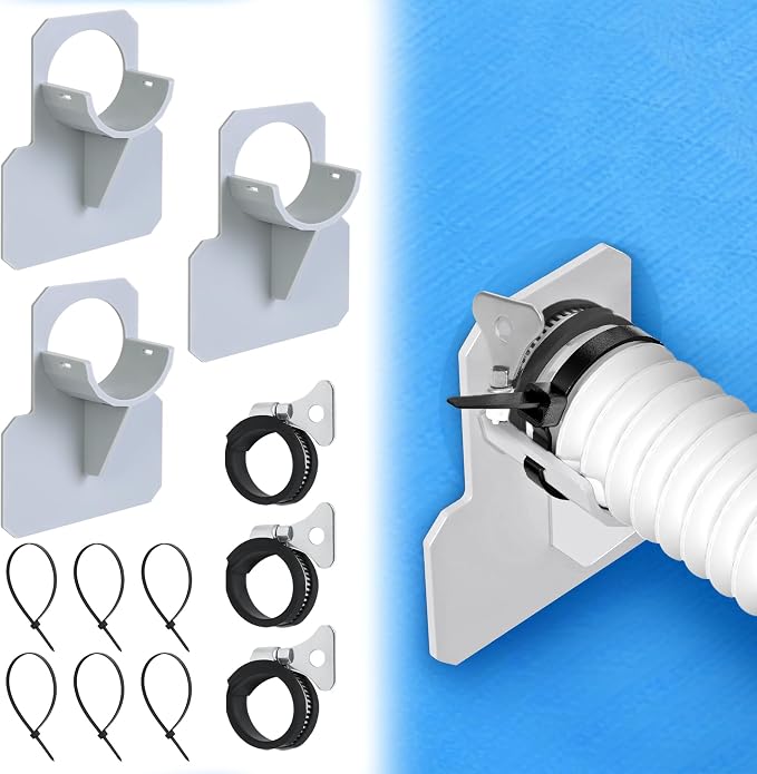 3 PCS Swimming Pool Pipe Holders, Upgraded Pool Hose Support Bracket Above by Unknown