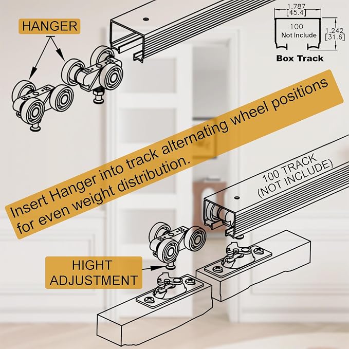 2 Pack Pocket Door Rollers Replacement - Image 5