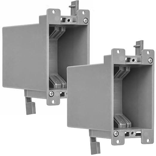 Airmont Products 20 Cu in Deep Old Work Electrical Box, 1-Gang Non-Metallic PVC by AirmontProducts