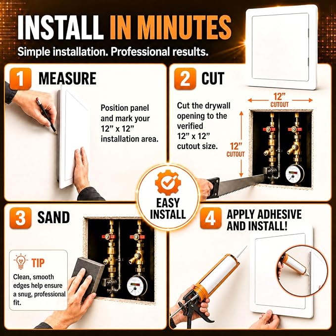 Morvat Access Panel 12x12 Inch for Drywall & Ceiling - Image 3