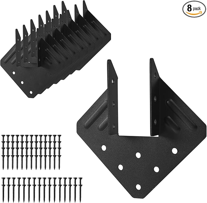 24Pcs Hurricane Tie for Rafter, Heavy Duty 2mm Thick Hurricane Strap | Black by YVHFWOY
