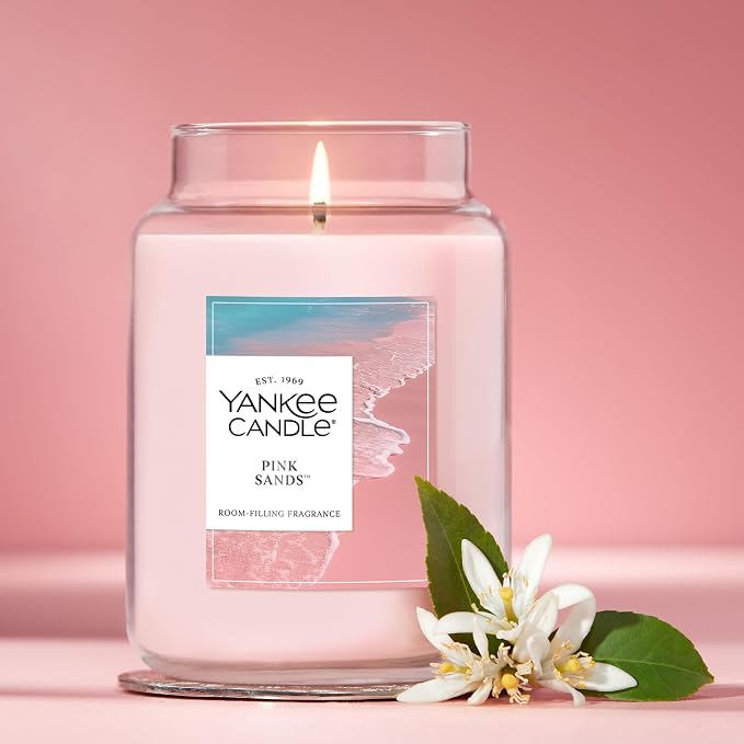 Yankee Candle Pink Sands Scented Candle, 22oz Large Jar - Image 4