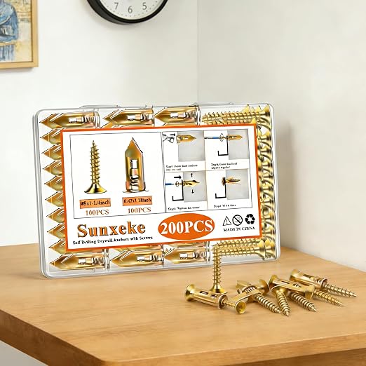 Self Drilling Drywall Anchors and Screws Kit, Wall Anchors - Image 5