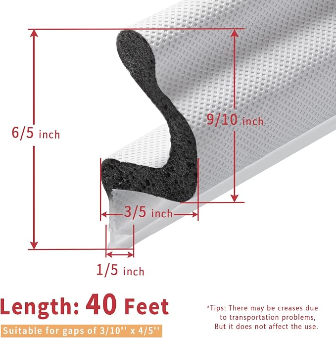 40 Feet Long Reach Door Weather Stripping Door Seal Strip, New Upgraded - Image 6