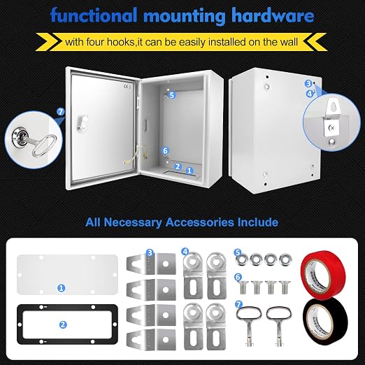 TOCRETOARE Outdoor Electrical Junction Box, Wall Mounted IP66 Waterproof & - Image 5