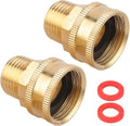 Garden Hose Adapter, 1/2" NPT Male X 3/4" GHT Female Connector | Dual Swivel by Sanpaint