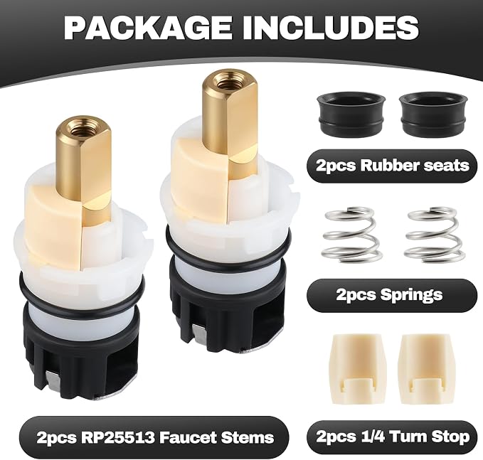 2 Pack RP25513 Faucet Stem Replacement Kit - Image 3