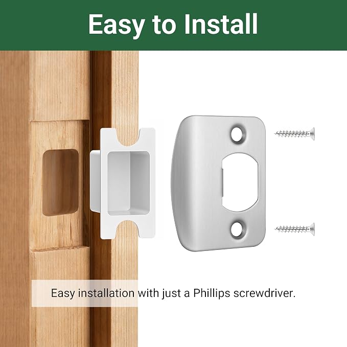 Door Strike Plate Univeral 2-1/4"x1-3/4" Door Lock Strike Plate, 1 Pack | - Image 5