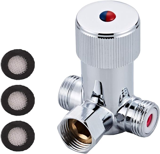 Brass Cold and Hot Water Mixing Valve | Chrome, by Gangang