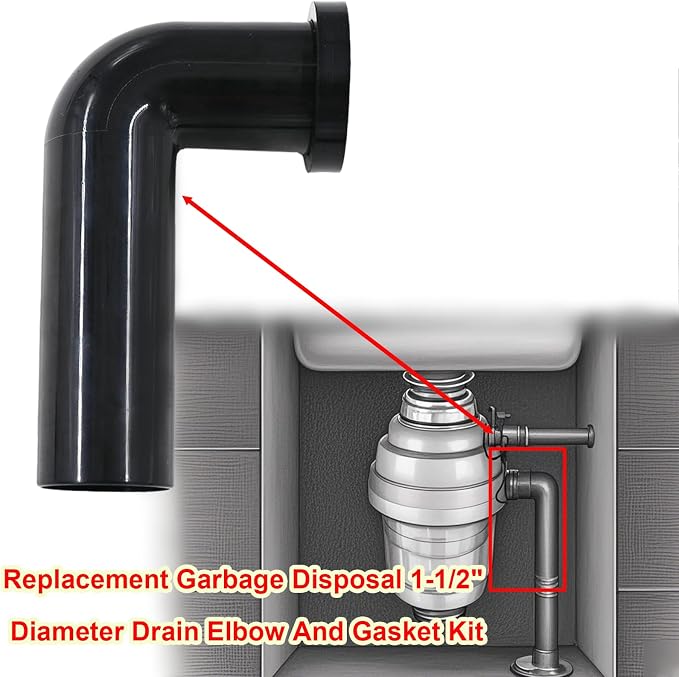 Garbage Disposal Drain Elbow Kit Compatible - Image 4