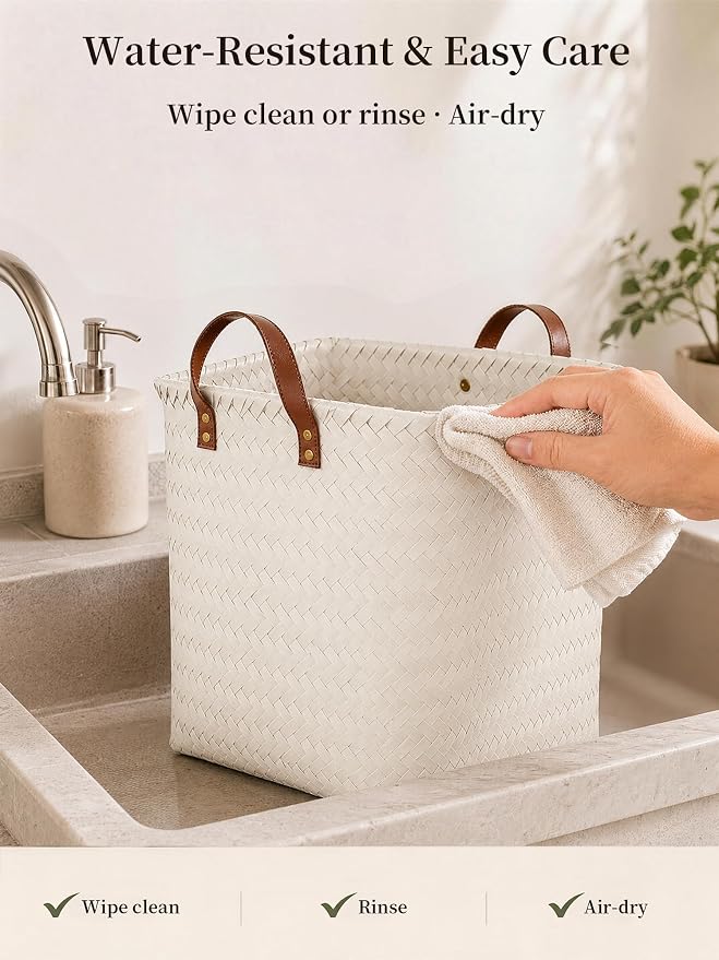 Wicker Storage Baskets, 4 Pack Woven Baskets - Image 7