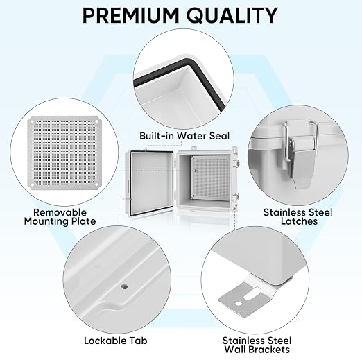 TICONN Outdoor Electrical Box Waterproof, ABS IP67 Junction Box Enclosure | - Image 5