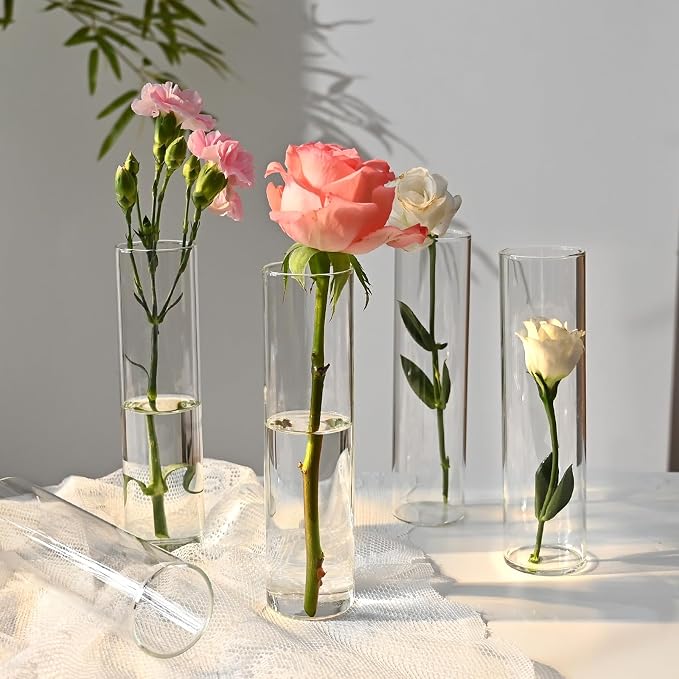 20 Pcs Glass Cylinder Bud Vases - Image 2