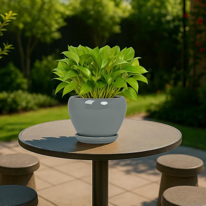 Deep Dream 6 Inch Plant Pots- Ceramic Planter Pot - Image 4