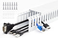2" H x 2" W Cable Raceway, 66in Under Desk Wire Management Channel, 16.5in Each by ZhiYo