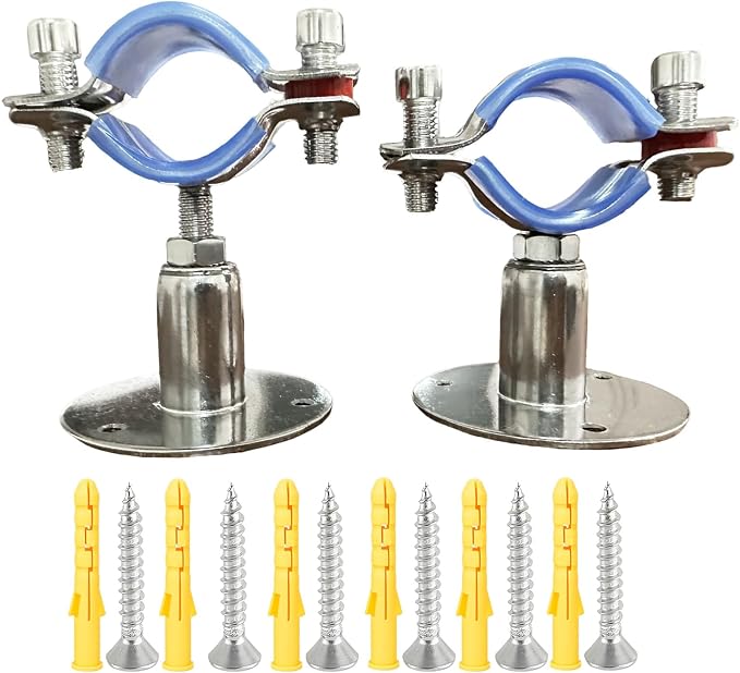 2PCS Wall Mount Ceiling Mount Pipe 304 Stainless Steel Pipe Supports Pipe by RITUIPIOPIPESTRAP