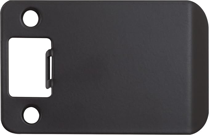 Round Corner Extended Lip Strike Plate, 2-1/4" x 3", Matte Black by StoneHarborHardware