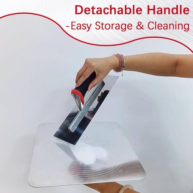 Drywall Hand Tool Kit, Aluminum Plaster Hawk and Finishing Trowel | 12"Mortar - Image 5