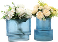Blue Glass Vases, Modern Glass Vase by YANWE