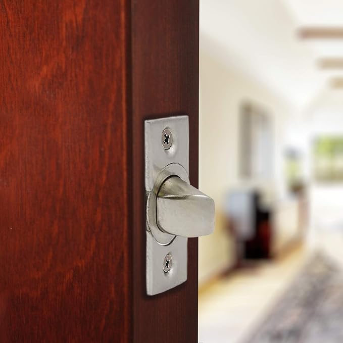 Design House Passage Door Latch, 6-Way Adjustable Fit, Square Spindle, Emblem - Image 5