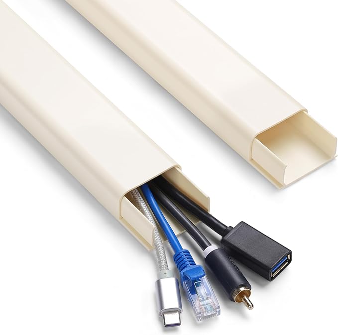 ZhiYo 6 ft Cord Covers for 4-7 Wires on Wall, 2 Pack | Paintable TV Cord Hider by ZhiYo