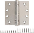 TDCHINGES Heavy Duty Door Hinges Brushed Nickel 4.5 Inch x 4 1/2" Square | 12 by TDCHINGES