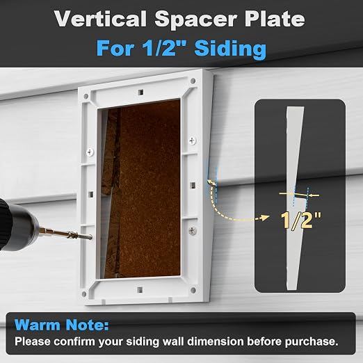 Recessed Outlet Box, DBVR141W-1 Low Profile Electrical Outlet Box - Image 3