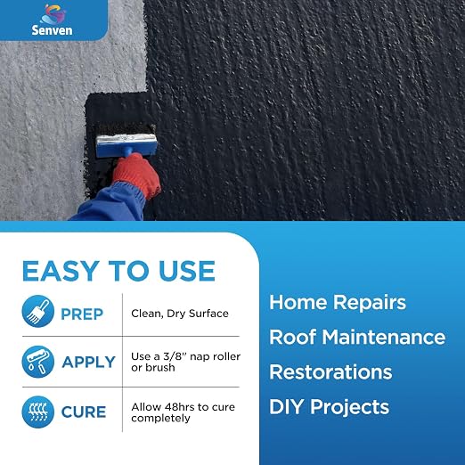 Waterproof Sealant Black Waterproof Coating 1 Gallon Leak Repair Coating - Image 7