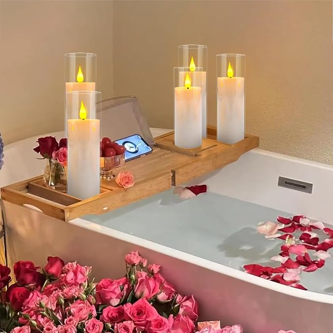 12-Pack White Acrylic Flameless LED Candle Set - Image 6