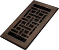 Decor Grates AJH408-RB Oriental Floor Register, 4x8 Inches, Rubbed Bronze Finish by DecorGrates