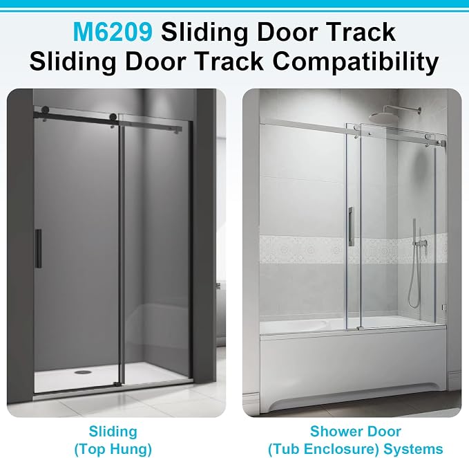 M6209 Sliding Shower Door Bottom Track, 1/2-inch Channel, Suitable - Image 4
